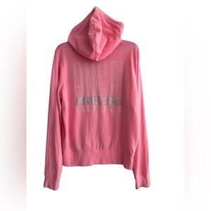 Victoria secret pink supermodel rhinestone zip front hoodie XL y2k